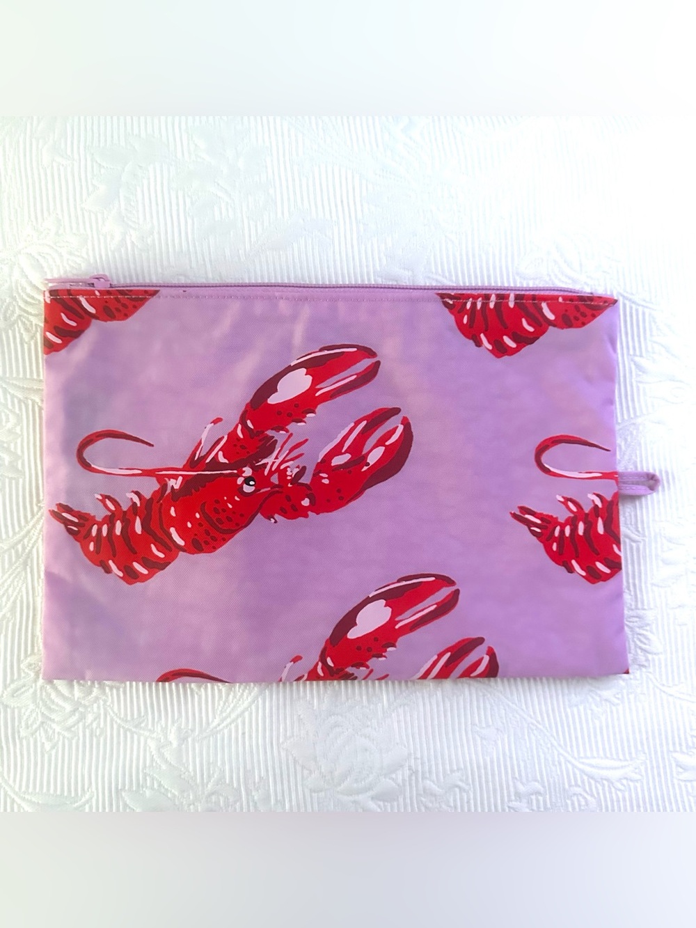 Baggu Large Flat Pouch (Lobster) New WithOut Tag
